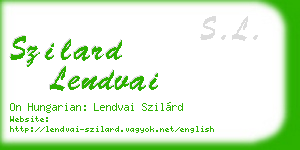 szilard lendvai business card